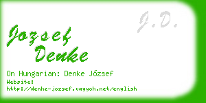 jozsef denke business card