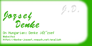 jozsef denke business card